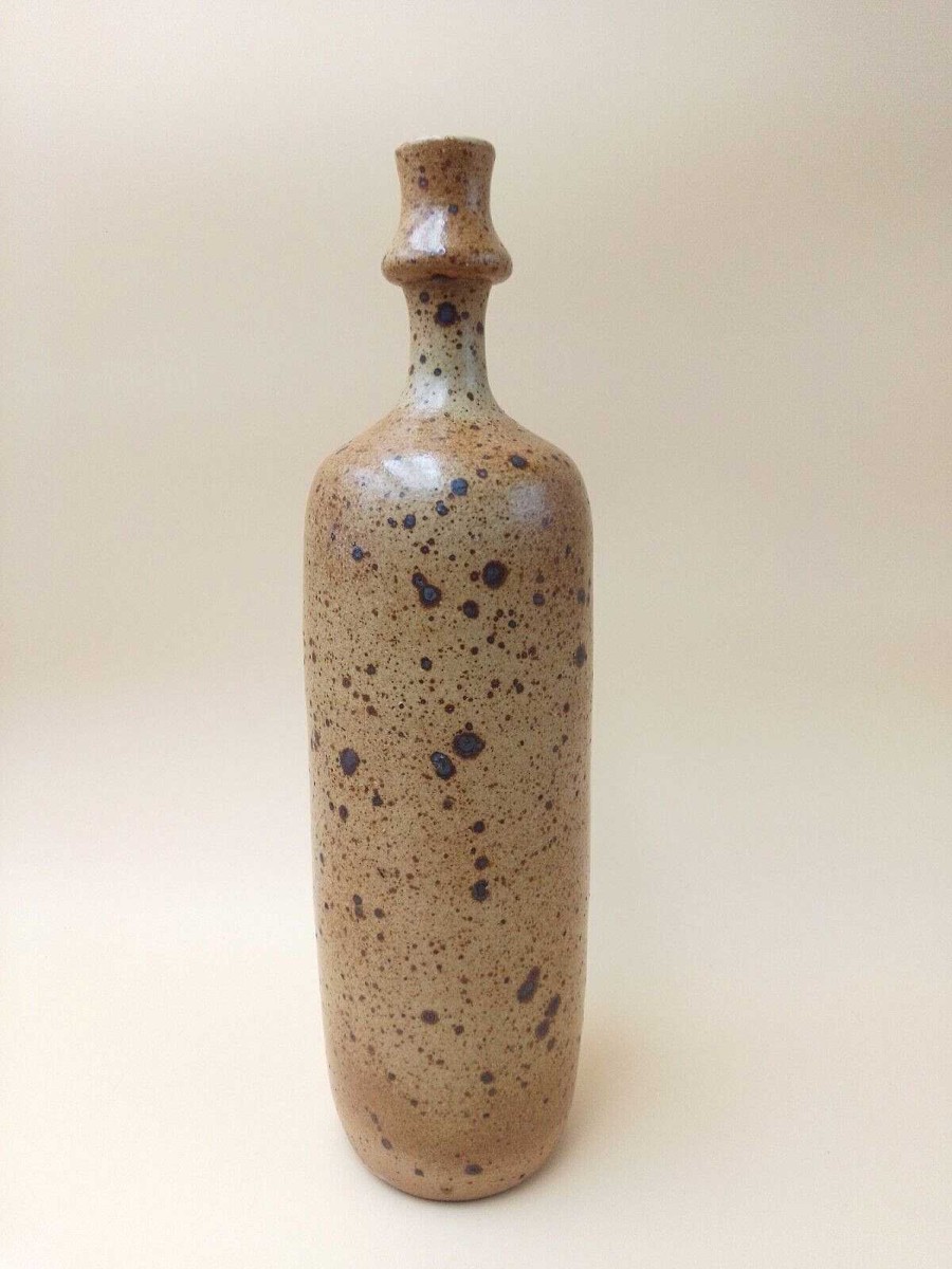 C Ramiques EGO IMAGO | Vase Bouteille En Gr S Pyrite Terre De Puisaye Avec Un L Gant Col