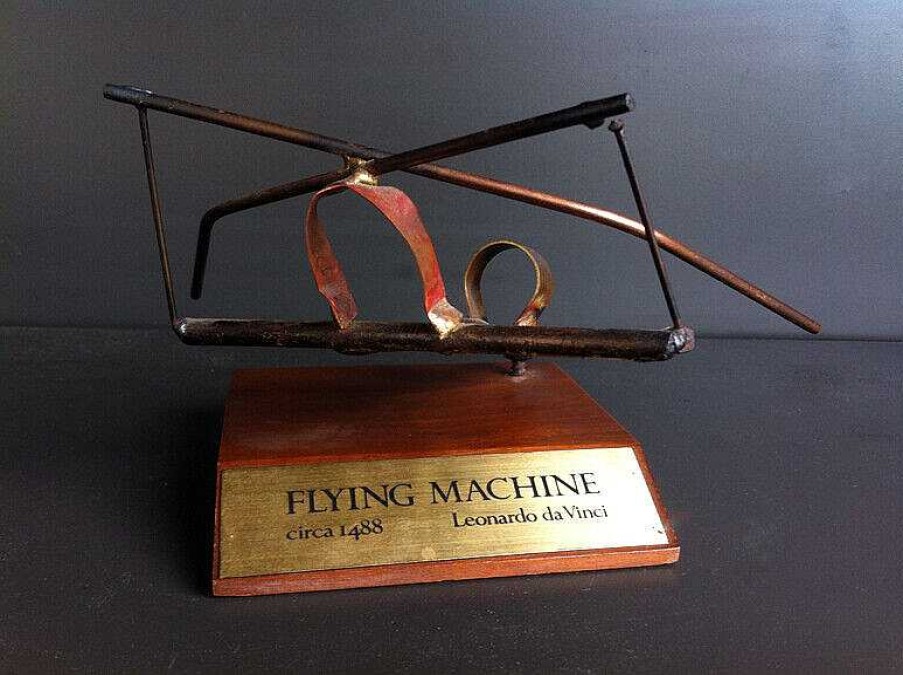 Sculptures EGO IMAGO | Rare Sculpture Maquette " Flying Machine " ( L Onard De Vinci ) 1488 - Sign E