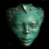 C Ramiques EGO IMAGO | Ancien Grand Masque Africaniste En Terre Cuite Patine Vert Antique