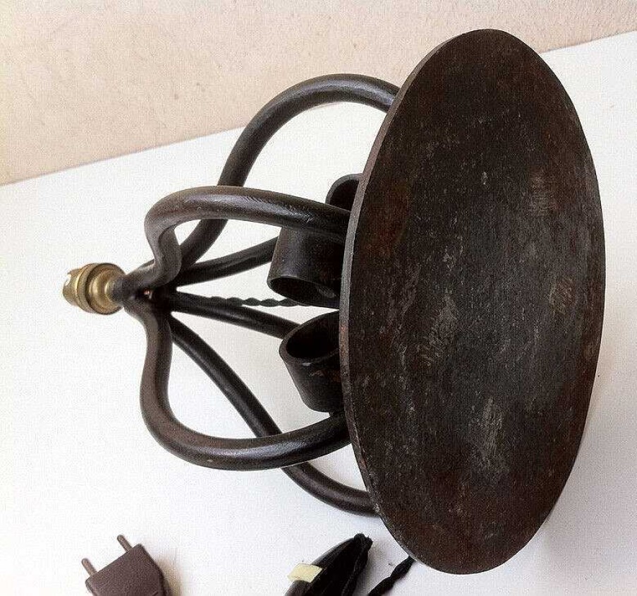 Luminaires EGO IMAGO | Belle Lampe Art D Co Signature Identifier ? L'Aignoux ? Wrought Iron Hand Made