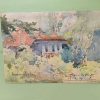 Tableaux EGO IMAGO | Ancienne Aquarelle Signature Identifier ? " Environs De Paris 1926 Le Lavoir