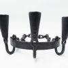 Objets EGO IMAGO | Very Nice Brutalist Wrought Iron Hanging Ceiling Candelabra Cha N