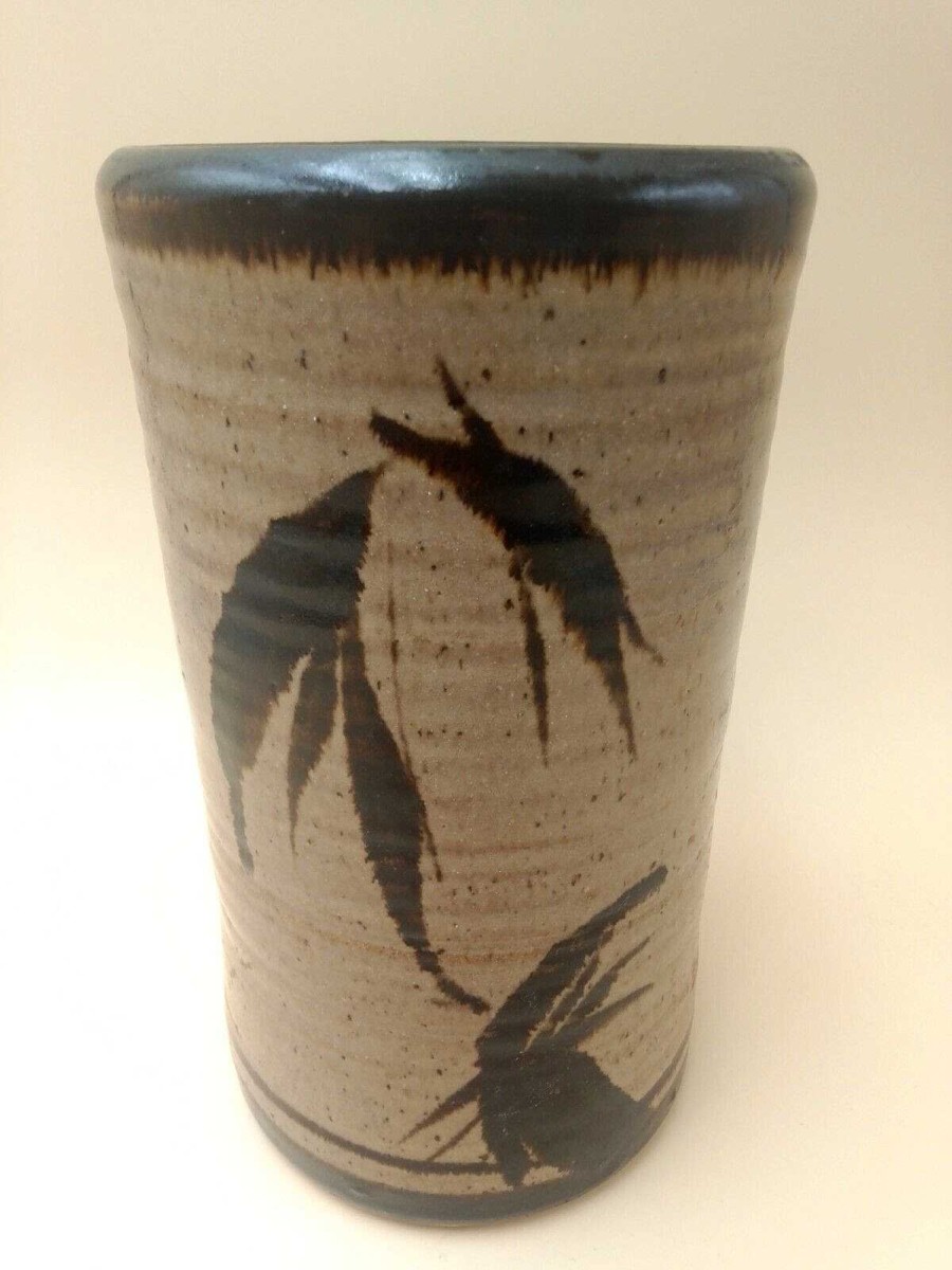 C Ramiques EGO IMAGO | Vase Cylindrique En Gr S D Cor Japonisant Sign R B ? Identifier ?