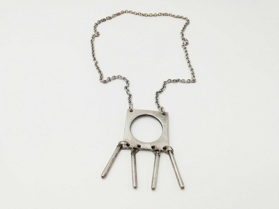 Bijoux EGO IMAGO | Vintage Pendant Necklace Anders Andersen A A Denmark Modern Pewter