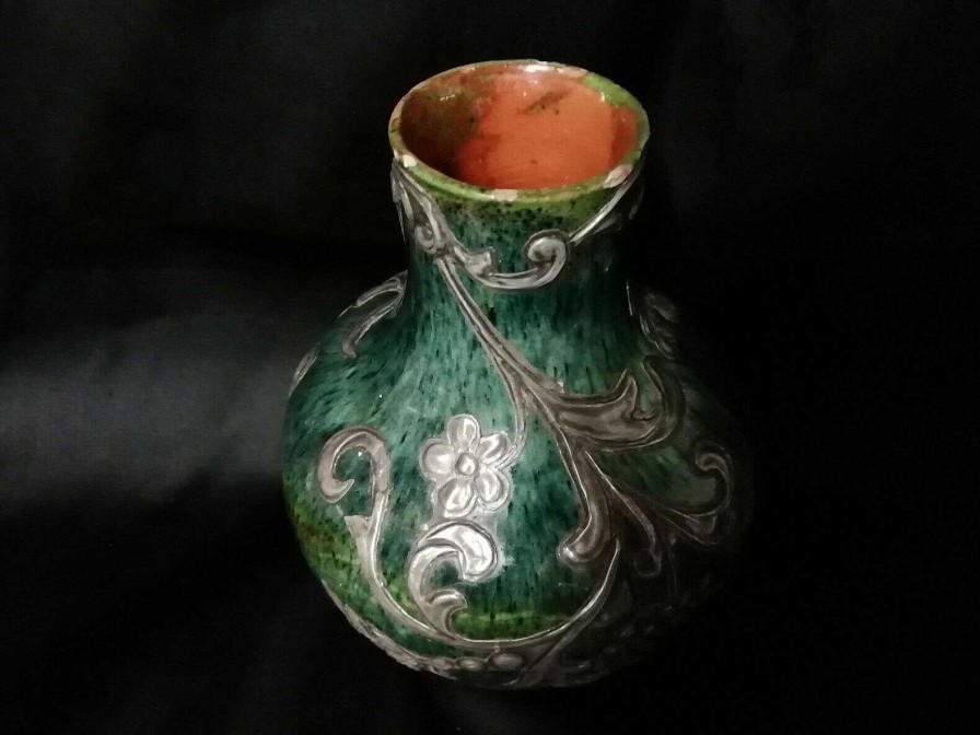 C Ramiques EGO IMAGO | Ancien Vase En Gr S Et Tain Art Nouveau Identifier ?