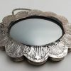 Objets EGO IMAGO | Ancien Miroir Polylob Ottomans En Argent Repouss