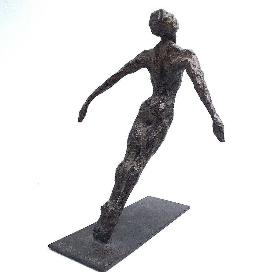 Sculptures EGO IMAGO | Sculpture En Bronze La Cire Perdue De Anne Jaeckin 2/8 " Le Saut De L'Ange "