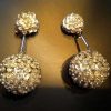 Bijoux EGO IMAGO | Jolie Paire De Boucles D'Oreilles Clips Avec Strass - Vintage