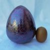 Objets EGO IMAGO | Sculpture Grand Oeuf En Verre Violet Fuchsia Iris