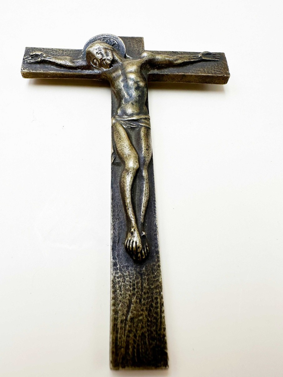 Bijoux EGO IMAGO | Art D Co Crucifix En Bronze Par Hartmann