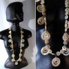 Bijoux EGO IMAGO | Atypique Collier Sautoir En Boutons De Nacre Bijou D'Artiste