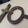 Objets EGO IMAGO | Atypique Crucifix Ancien En Bronze " La Croix De Marie "