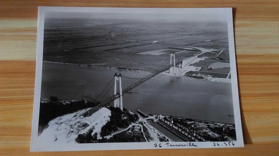 Photos EGO IMAGO | Ancienne Photo A Rienne De Roger Henrard 1959 " Pont De Tancarville " -