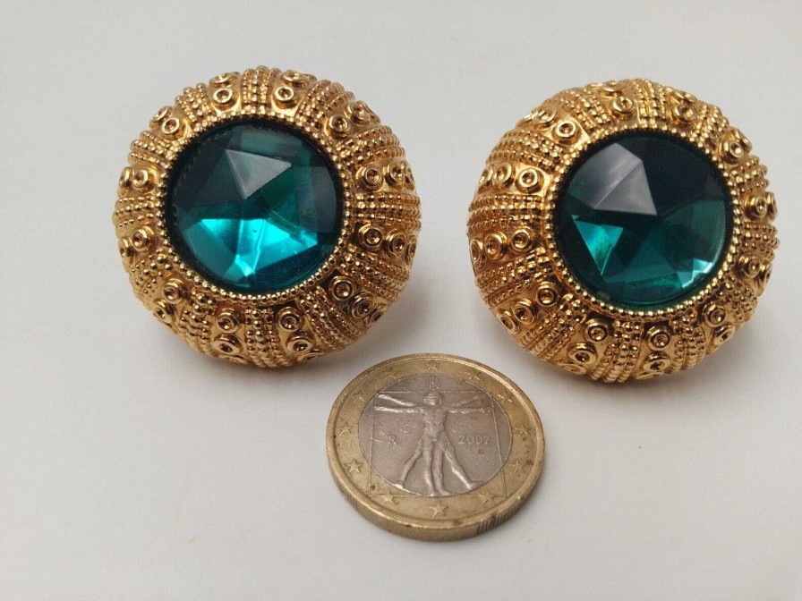 Bijoux EGO IMAGO | Paire De Boucles D'Oreilles Rondes En R Sine Vintage