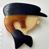 Bijoux EGO IMAGO | Lea Stein Ancienne Broche En Rhodo D Gavroche Casquette Chauffeur