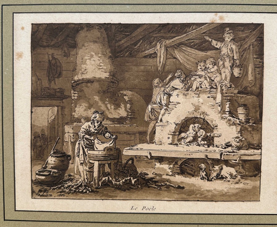 Tableaux EGO IMAGO | Rare Estampe Aquatinte Par Jean-Baptiste Le Prince Dat 1770 " Le Po Le "