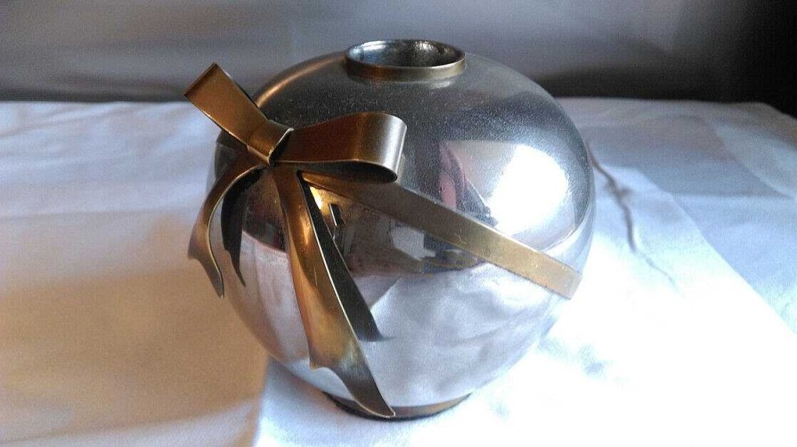 Objets EGO IMAGO | Chic Vase Boule En M Tal Chrom Design 1970 Designer Identifier ?