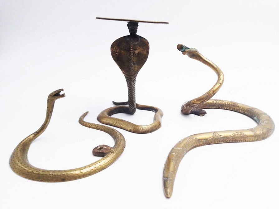 Objets EGO IMAGO | Lot De 3 Sujets En Bronze " Serpents " Cabinet De Curiosit S