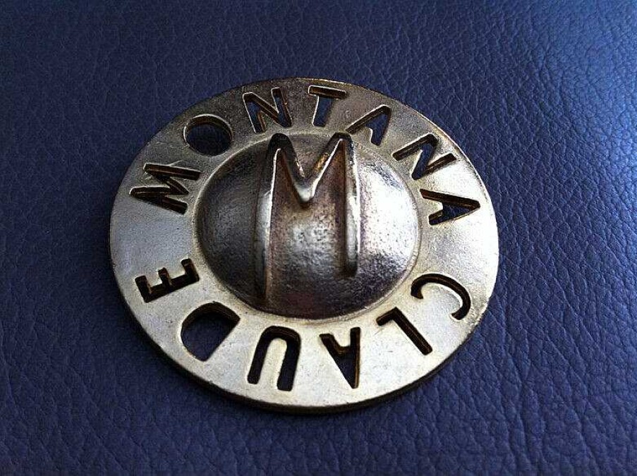 Bijoux EGO IMAGO | Authentique Vintage Broche Claude Montana " Logo "