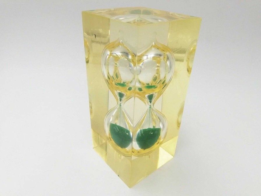 Objets EGO IMAGO | 1970S Vintage Lucite Hourglass Sculpture Style Of Charles Hollis Jones