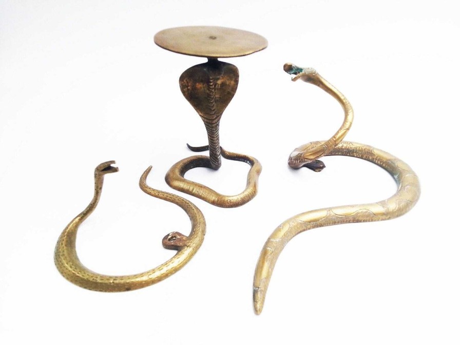 Objets EGO IMAGO | Lot De 3 Sujets En Bronze " Serpents " Cabinet De Curiosit S