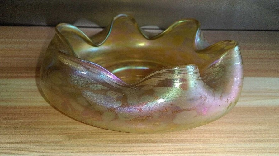 Objets EGO IMAGO | Sublime Coupe Verre Irrise Loetz Jugendstil Art Glass Austria Non Sign E 1900S