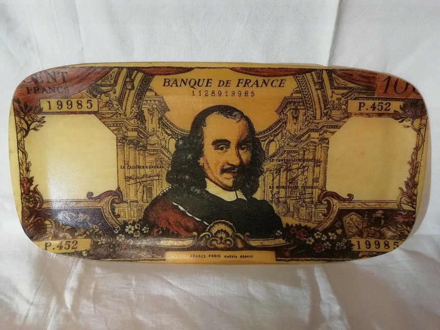 Objets EGO IMAGO | Rare Plateau Billet De 100 Francs Corneille D'Apr S L'Oeuvre De Le Feuvre