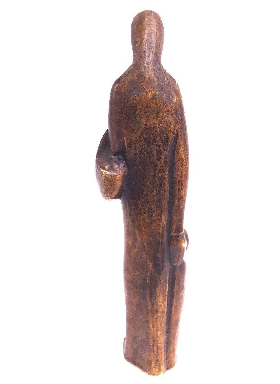 Sculptures EGO IMAGO | Ancienne Sculpture En Bronze "Vierge L'Enfant" Sign E M. Thevenet