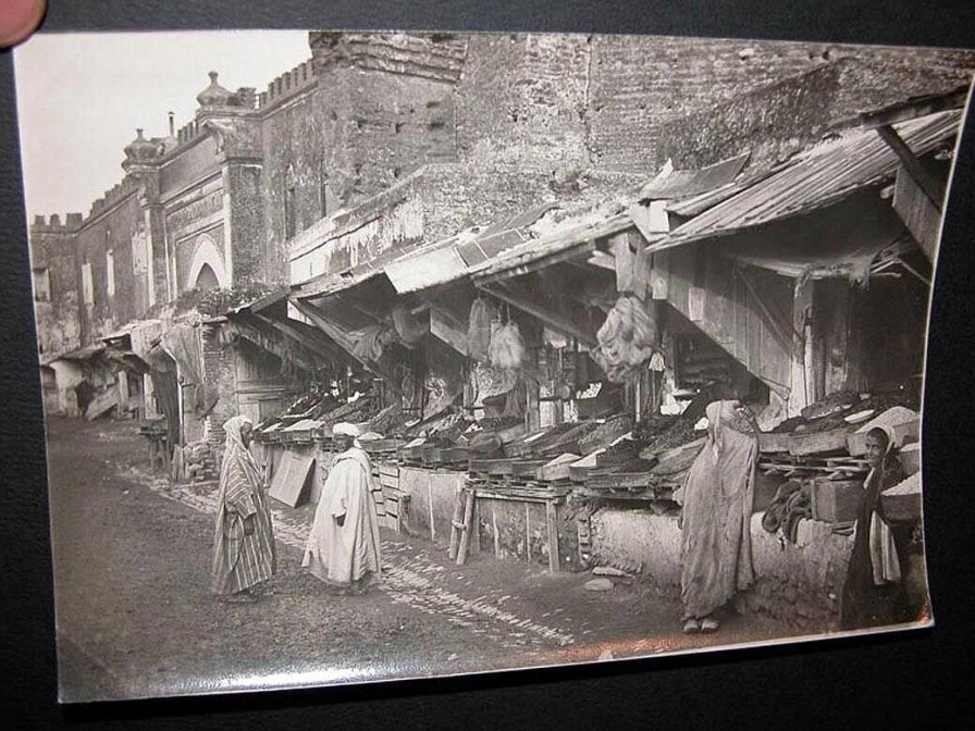 Photos EGO IMAGO | Rare Photo Vintage Maroc "March De Fruits Secs" Tirage Argentique D' Poque