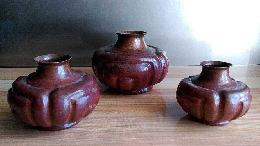 Objets EGO IMAGO | Suite De 3 Vases En Dinanderie Art D Co Arts & Crafts