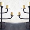 Objets EGO IMAGO | Paire De Bougeoirs En Fer Forg 5 Bougies Candlestick Wrought Iron