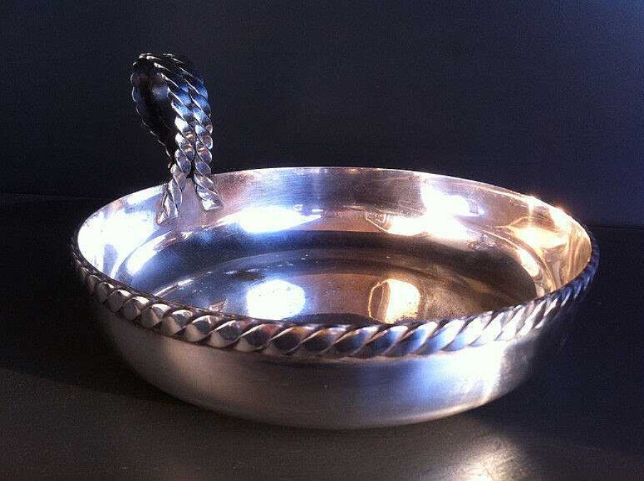 Objets EGO IMAGO | 1957 Silver Plated Bowl By Maria Pergay - Coupe Vide-Poche Circulaire