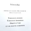 Livres EGO IMAGO | Joli Catalogue De Ventes Binoche 26 Juin 1996 Haute Curiosit