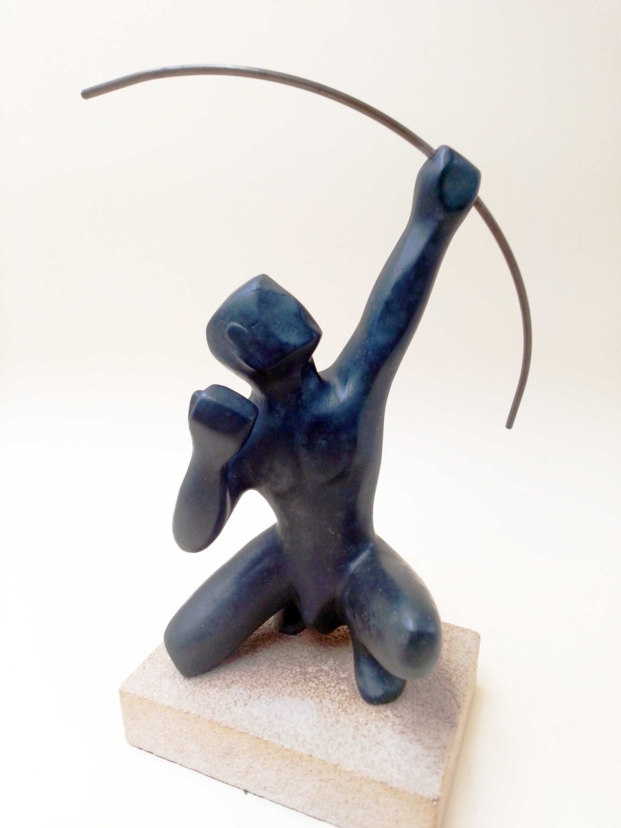 Sculptures EGO IMAGO | Sculpture Cubisante Archer De Style Art D Co En Marbre