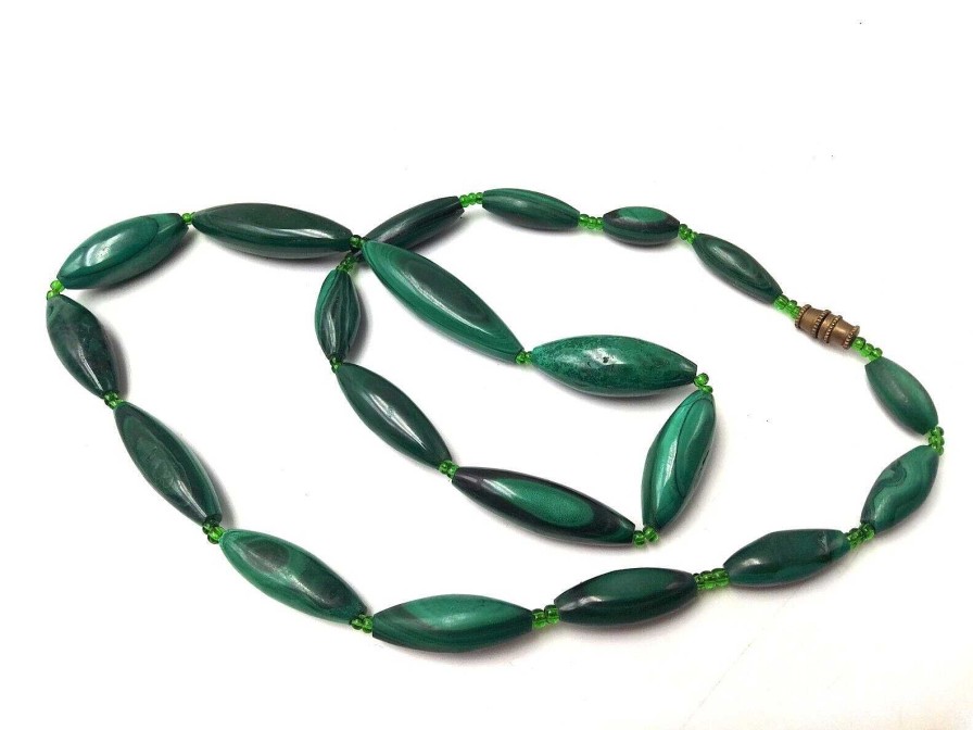 Bijoux EGO IMAGO | Ancien Collier En Malachite