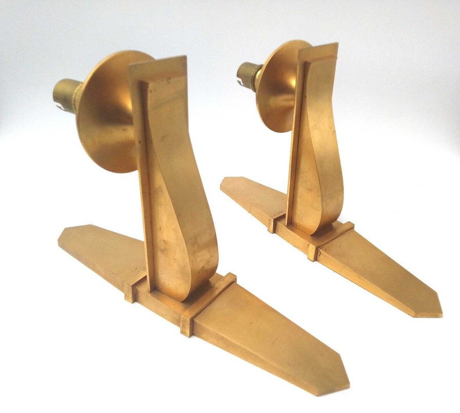 Luminaires EGO IMAGO | Paire D'Appliques En Bronze Dor Poque 1940'S Style Arbus, Quinet...)