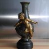 Sculptures EGO IMAGO | Authentique Bronze Sign Henri Honor Pl ( 1853 -1922) " Vase Au Putto "