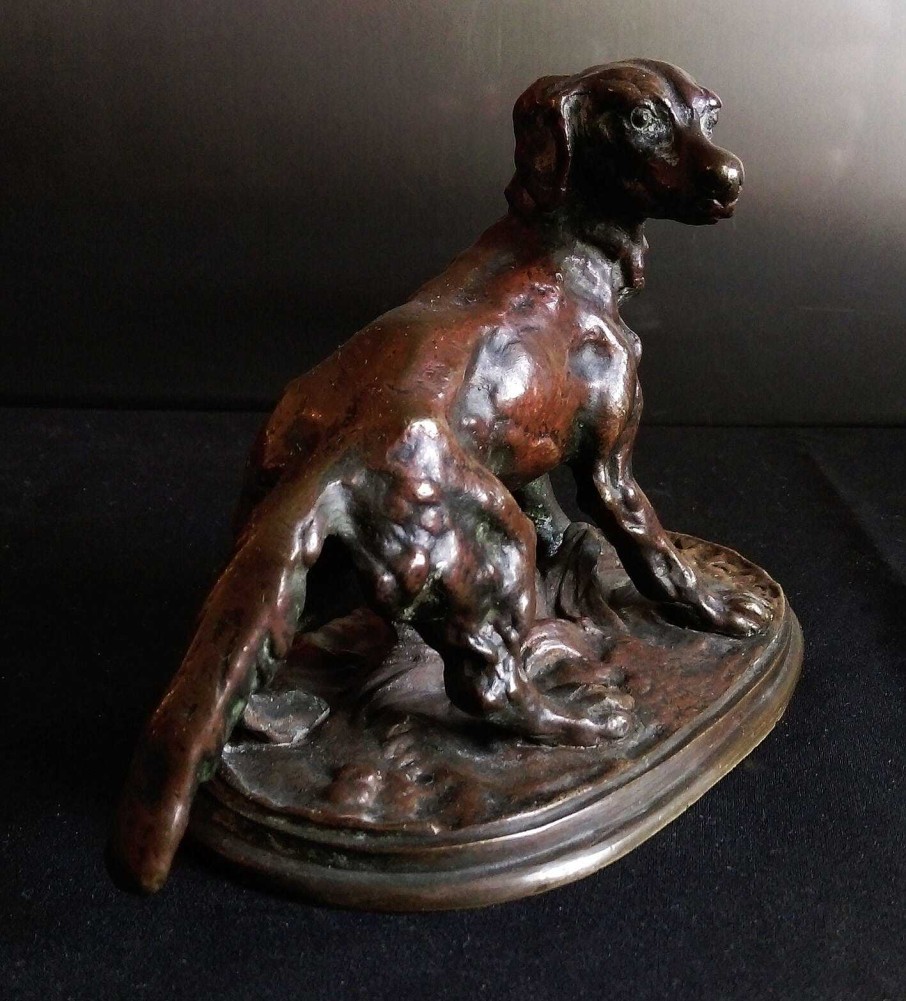 Objets EGO IMAGO | Sujet En Bronze Animalier Sign Pj Mene " Chien Et Son Gibier "