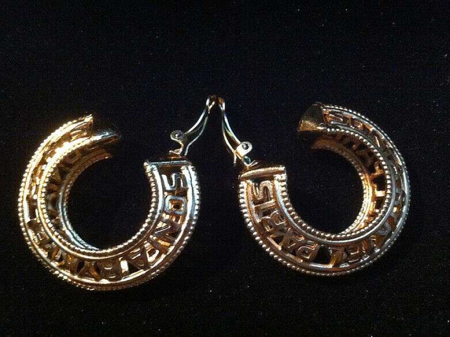 Bijoux EGO IMAGO | Tr S Chic Paire De Boucles D'Oreilles Clips Vintage Sign Es Sonia Rykiel