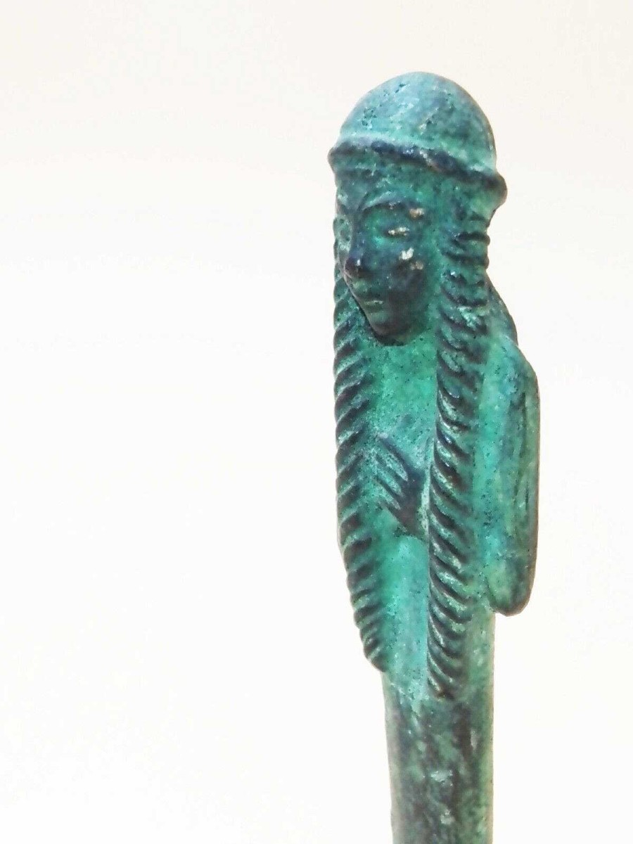 Sculptures EGO IMAGO | Ancienne Sculpture " Idole La Longue Chevelure " En Bronze Shaoubti ?