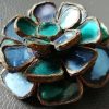 Bijoux EGO IMAGO | Belle Broche En Talosel 1950 Par Line Vautrin Miroir Bleu Et Vert