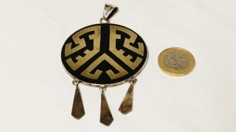 Bijoux EGO IMAGO | Ancien Pendentif Azt Que Mexico Avm Metales