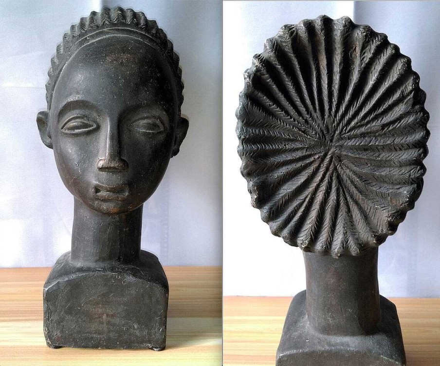 Sculptures EGO IMAGO | Africanisme Grande Sculpture En Terre Cuite Poque Art D Co