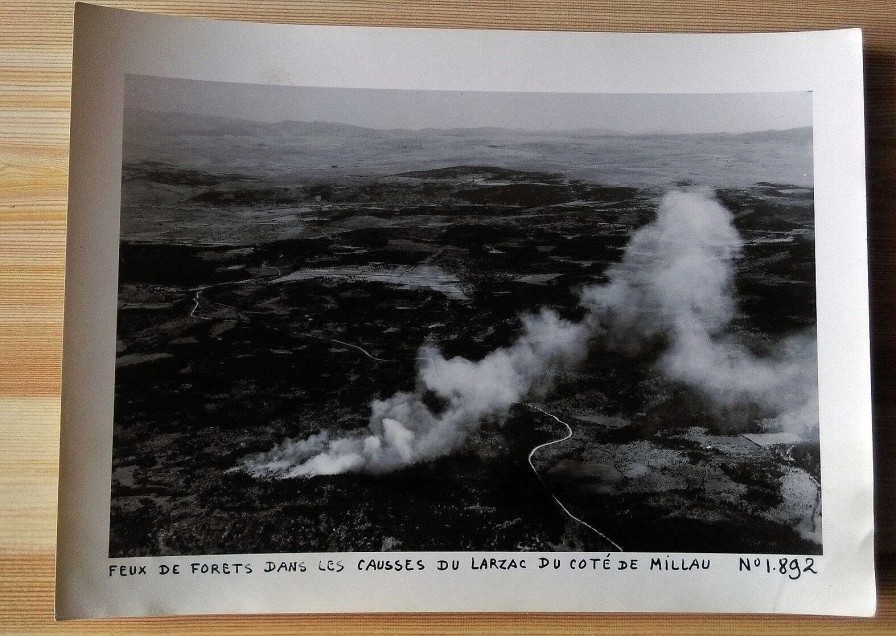 Photos EGO IMAGO | Ancienne Photo A Rienne De Roger Henrard " Feu De Forets Du Larzac - Millau 1949