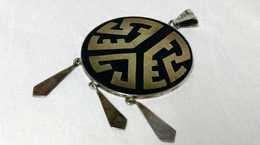 Bijoux EGO IMAGO | Ancien Pendentif Azt Que Mexico Avm Metales