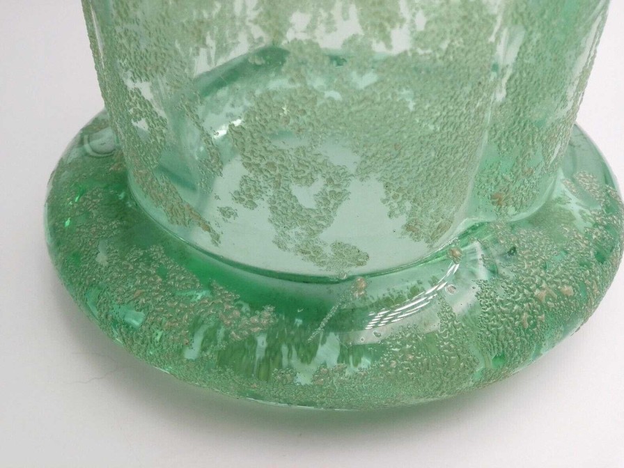 Objets EGO IMAGO | Daum Nancy, Circa 1930 - Vase Polylob En Verre Tr S Pais Vert D Cor Givr