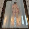 Tableaux EGO IMAGO | Grand Dessin Pastel " Femme Nue " Sign