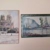 Tableaux EGO IMAGO | Paire D'Aquarelles Sign S R. Bonifacy Cath Drale Notre Dame De Paris Et Paysage