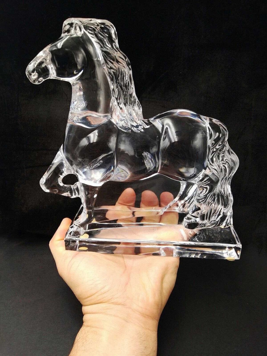 Sculptures EGO IMAGO | Sculpture Zoomorphe " Horse " En Cristal Signature Identifier ? Nancy