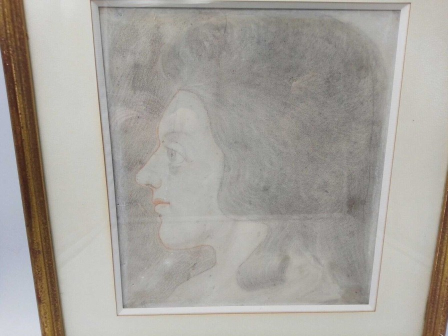 Tableaux EGO IMAGO | Dessin Original " Femme De Profile "Crayon Artiste Identifier ?